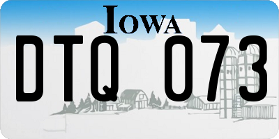 IA license plate DTQ073