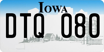 IA license plate DTQ080