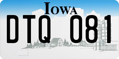 IA license plate DTQ081
