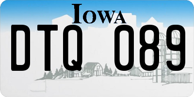 IA license plate DTQ089