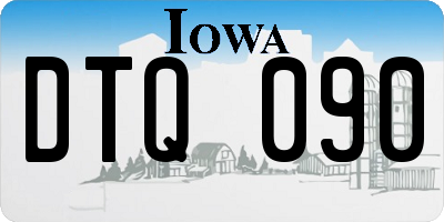 IA license plate DTQ090