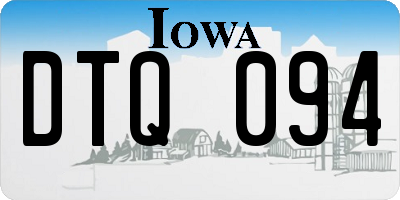 IA license plate DTQ094