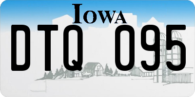 IA license plate DTQ095