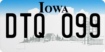 IA license plate DTQ099