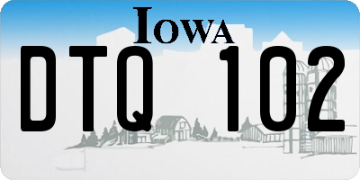 IA license plate DTQ102