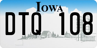 IA license plate DTQ108