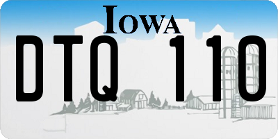 IA license plate DTQ110