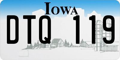 IA license plate DTQ119