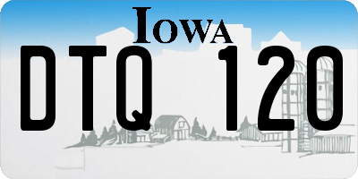 IA license plate DTQ120