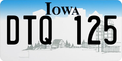 IA license plate DTQ125