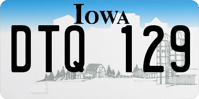 IA license plate DTQ129