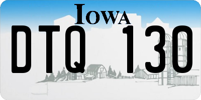 IA license plate DTQ130