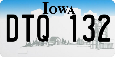 IA license plate DTQ132