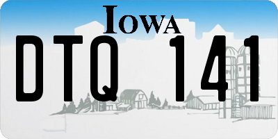 IA license plate DTQ141