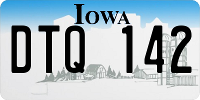 IA license plate DTQ142