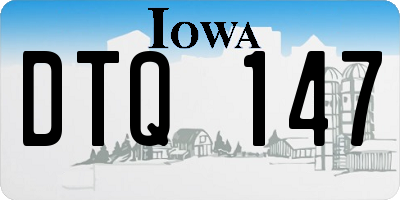 IA license plate DTQ147