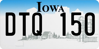 IA license plate DTQ150