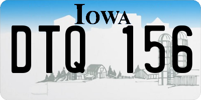 IA license plate DTQ156