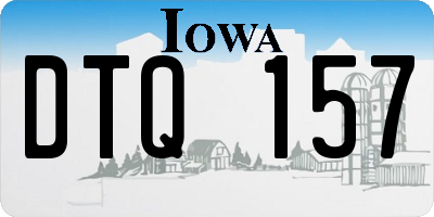 IA license plate DTQ157
