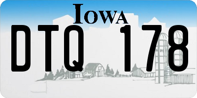 IA license plate DTQ178
