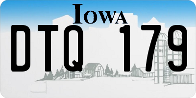 IA license plate DTQ179