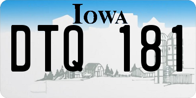 IA license plate DTQ181