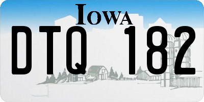 IA license plate DTQ182