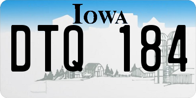 IA license plate DTQ184
