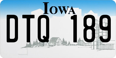 IA license plate DTQ189