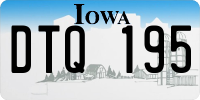 IA license plate DTQ195