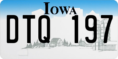 IA license plate DTQ197