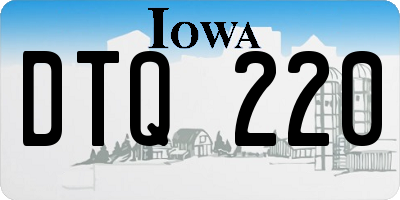 IA license plate DTQ220
