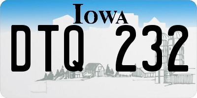 IA license plate DTQ232