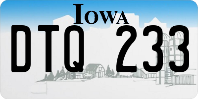 IA license plate DTQ233