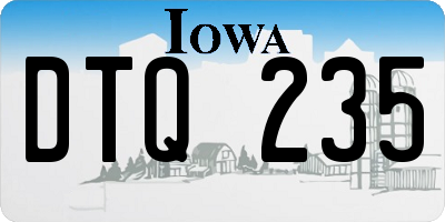 IA license plate DTQ235