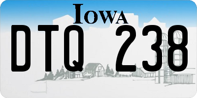 IA license plate DTQ238