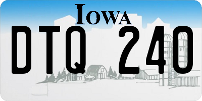 IA license plate DTQ240