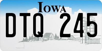 IA license plate DTQ245