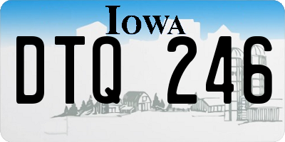 IA license plate DTQ246