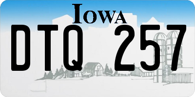 IA license plate DTQ257