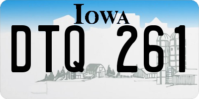 IA license plate DTQ261