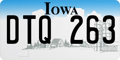 IA license plate DTQ263