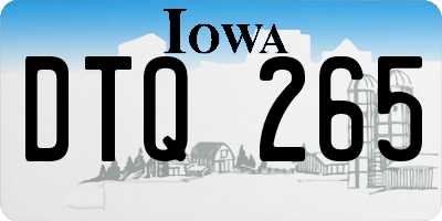 IA license plate DTQ265