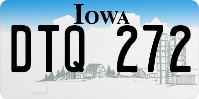 IA license plate DTQ272