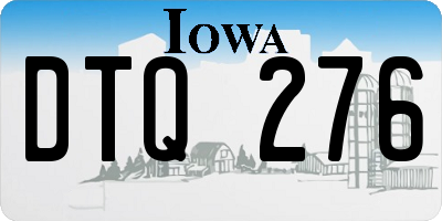 IA license plate DTQ276
