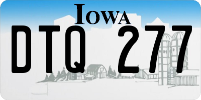 IA license plate DTQ277