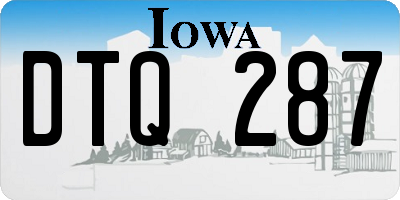 IA license plate DTQ287