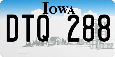 IA license plate DTQ288