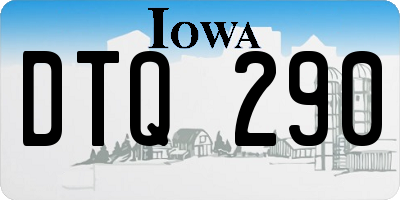 IA license plate DTQ290