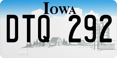 IA license plate DTQ292